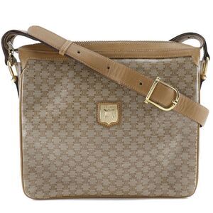 Celine Macadam Shoulder Pvc Leather Beige Pvc Shoulder Bag Bag
